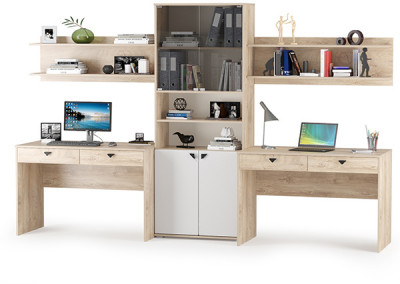 Бостон № 07, дуб эндгрейн элегантный/фасады МДФ милк рикамо софт