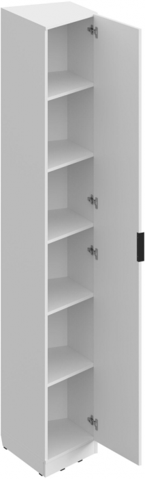 Шкаф-пенал угловой (скошенный) правый ШК-4120, Белый/Профиль МДФ Дуб вотан