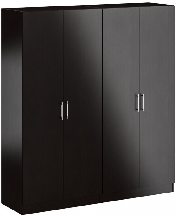 Шкаф 2-х створчатый + Шкаф 2-х створчатый Стандарт, цвет венге, ШхГхВ 180х52х200 см., универсальная сборка