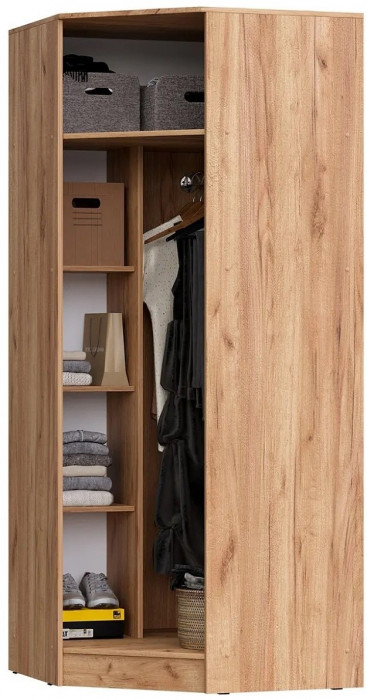 С/Г Мартина Шкаф угловой для одежды (Дуб Сонома / белый)