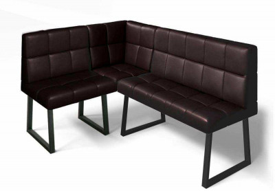 Модульный угловой диван Реал Умбер/Черный муар