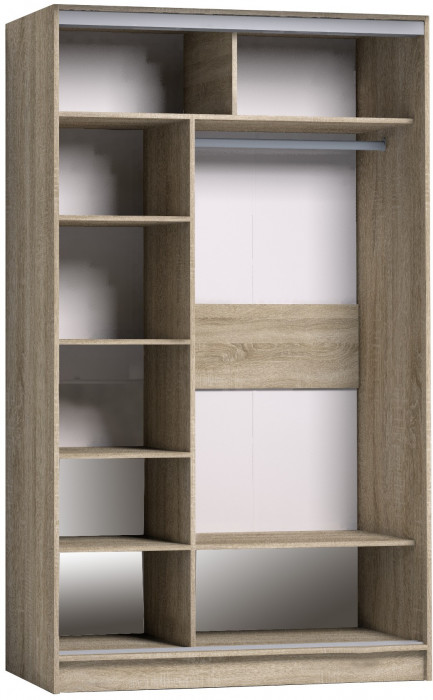 Шкаф-купе с зеркалом Strike 1200 Сонома