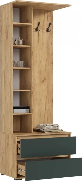 Норд Прихожая, композиция №1, Дуб крафт/Изумрудный