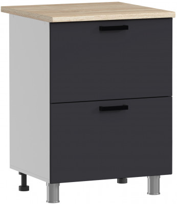 МК Аленушка Н2Я 600 Лаванда Сталь, скоба черный (без столешницы)