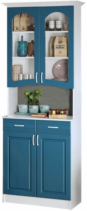 Буфет Констанция 2-х створчатый (Белый матовый / Джинс)