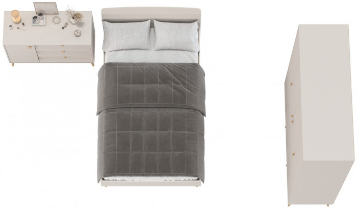 Афина Спальня 11-1200, кашемир серый