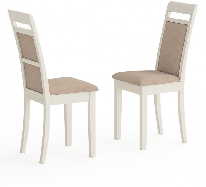 Два стула Мебель--24 Гольф-12 разборных, слоновая кость