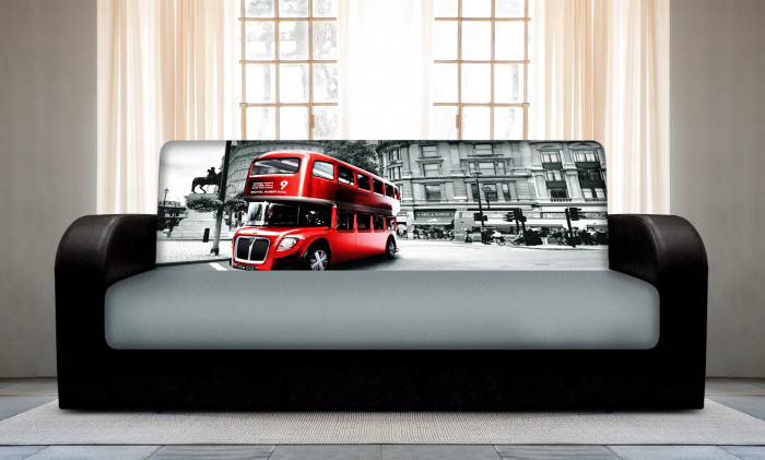 Диван книжка с принтом Автобус 2