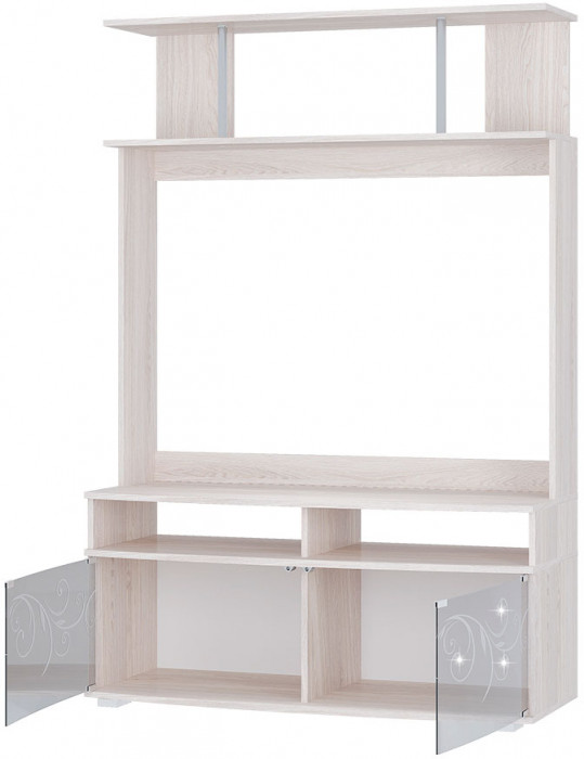 Гостиная "Флоренция" центр.секция ясень белый