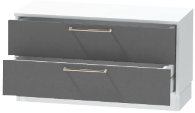 Тумба-5 прикроватная напольная "Иннэс-7", Белый/Графит