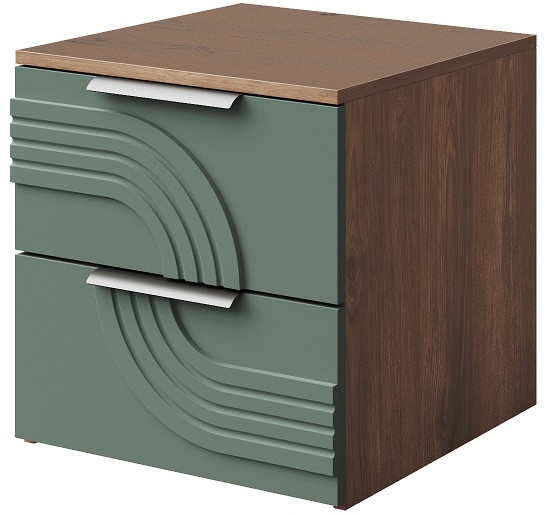 Прикроватная тумбочка "Монтиз" - Дуб мадура/Эвкалипт