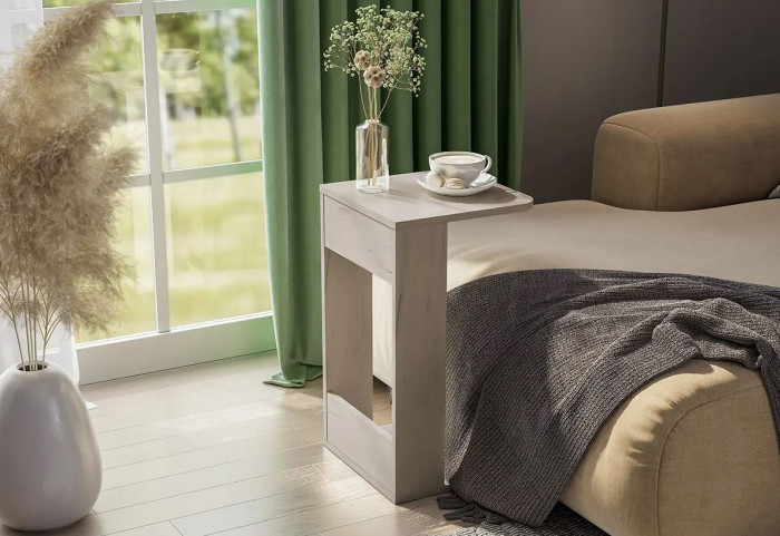 стол журнальный СТЖ-005 дуб крафт серый