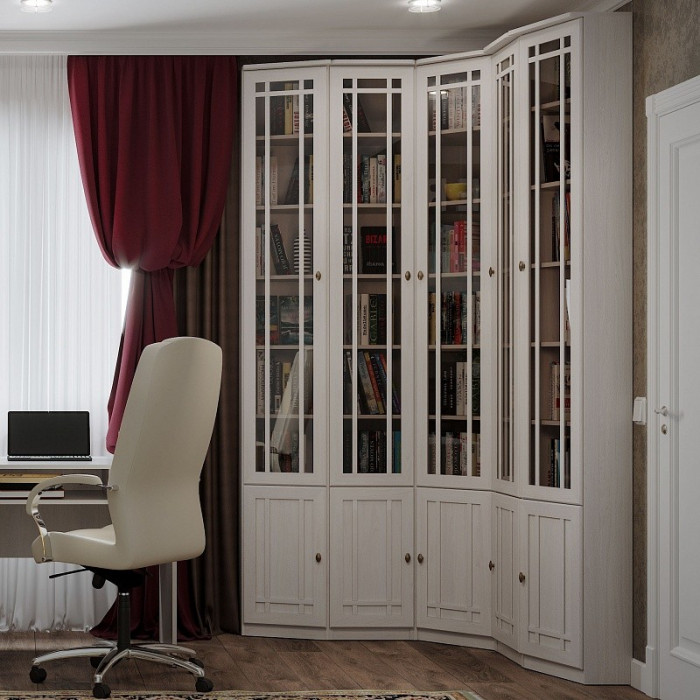 Шкаф книжный Шерлоск 31 правый, ясень светлый