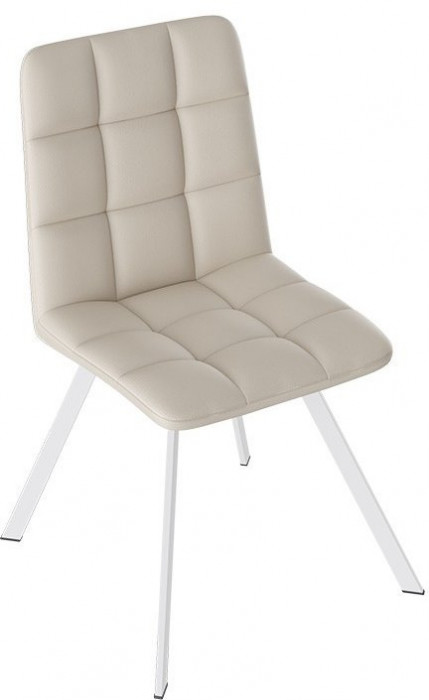 Бруно Стул (паук Т2) (Черный муар матовый/Кожзам Бежевый)