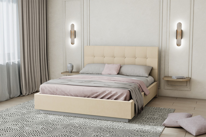 Кровать 1,6 арт.004 "Квадрат" - Alysia 003 (ПМ)