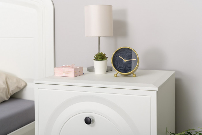 Валенсия Спальня 13.309 Комод + 13.291 Тумба прикроватная, ЛДСП белый шагрень/МДФ белый шагрень