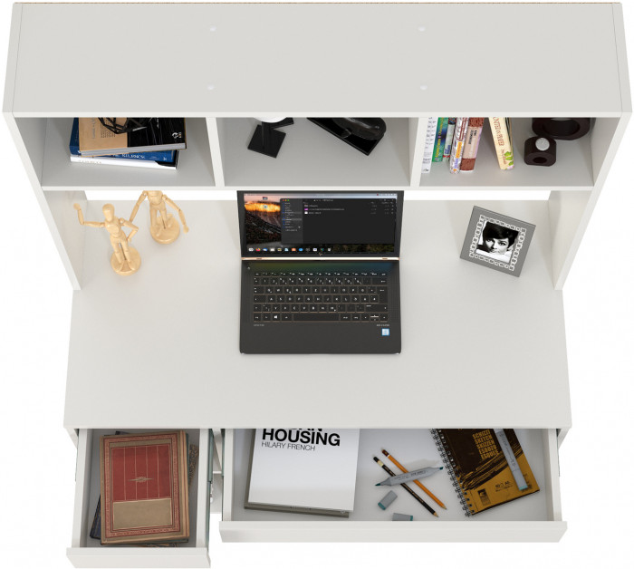 компьютерный стол Комфорт 12.77F, белый шагрень