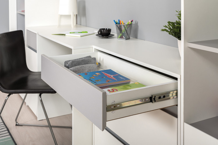 Торонто Компоновка № 02, белый шагрень/стальной серый