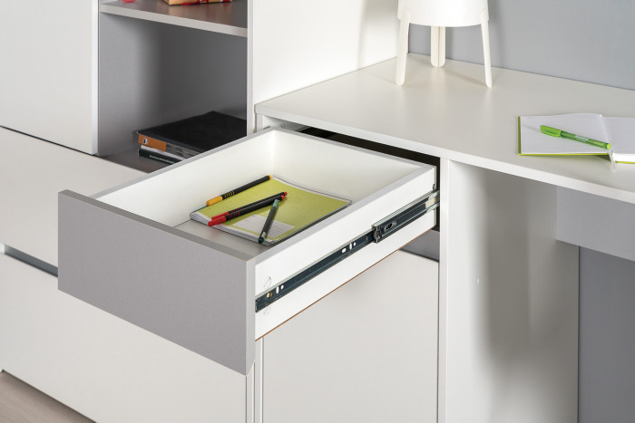 Торонто Компоновка № 02, белый шагрень/стальной серый