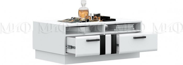 Магнолия Стол журнальный, белый глянец