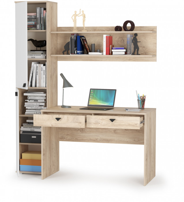 Бостон № 36, дуб эндгрейн элегантный/фасады МДФ милк рикамо софт