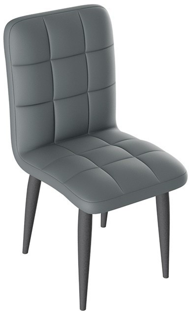 Франк ДП 2-17 Стул (конус) (Белый матовый/Кожзам Серый)