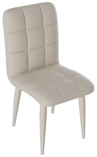 Франк ДП 2-17 Стул (конус) (Белый матовый/Кожзам Серый)