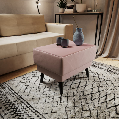 Стол журнальный "Майя", Пыльная роза/МДФ пудра