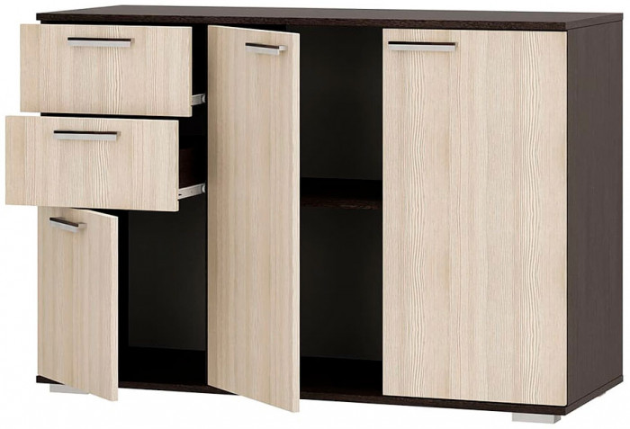 Комод "Стандарт №3" NEW (1200х828х460) венге/лоредо