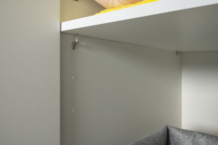 Остин 11.53 Кровать + ортопед + 13.336.02 Шкаф для одежды + 16.240 Комод, белый шагрень/дуб крафт золотой