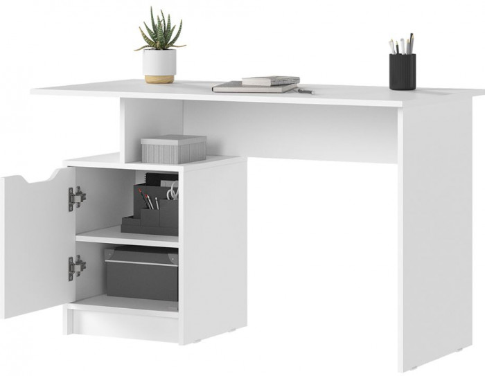 РУНА СТ 01 Стол письменный Фасад БЕЛЫЙ/Корпус БЕЛЫЙ