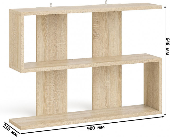 Мори Стол компьютерный МС-6 правый + Комод МК800.1 + Полка 900, цвет дуб сонома, ШхГхВ 170,4х50х209,6 см., НЕ универсальная сборка