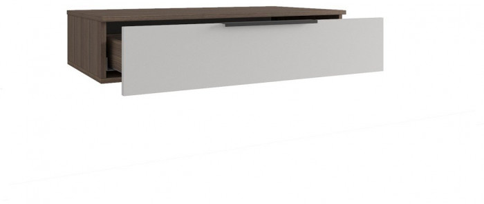 МС Роза Тумба подвесная (Ройс)+ ручка скоба (Орех Франклин карамель/Белый Софт)