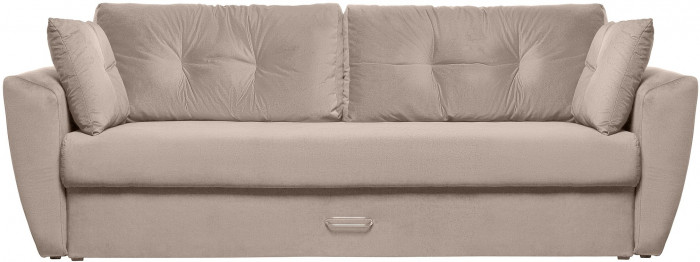 Диван-кровать Амстердам Люкс, 160х195, еврокнижка, пружинный блок, велюр, бежевый