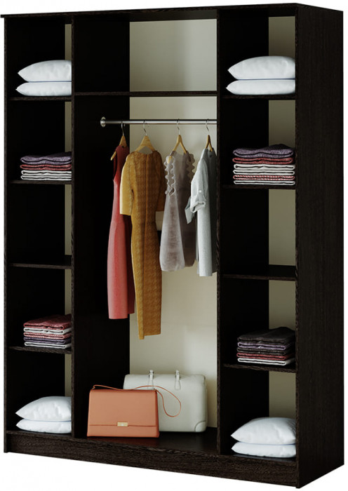 "Фиеста" шкаф 4-х створчатый NEW с зеркалами венге/лоредо