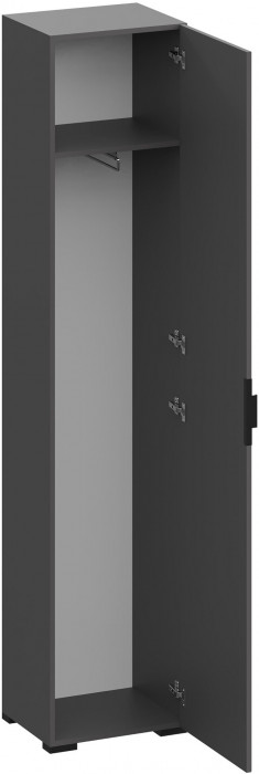 Ома Шкаф-пенал ШК-3629 с зеркалом, Графит