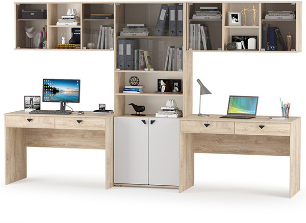 Бостон № 18, дуб эндгрейн элегантный/фасады МДФ милк рикамо софт