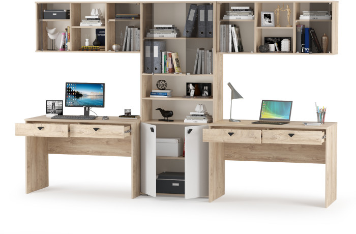 Бостон № 18, дуб эндгрейн элегантный/фасады МДФ милк рикамо софт