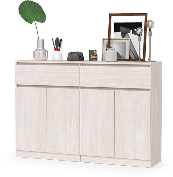 КР100 Ника прихожая 13.317.03 Комод + 13.317.03 Комод, цвет ясень анкор светлый, ШхГхВ 144х38,1х97,7 см.