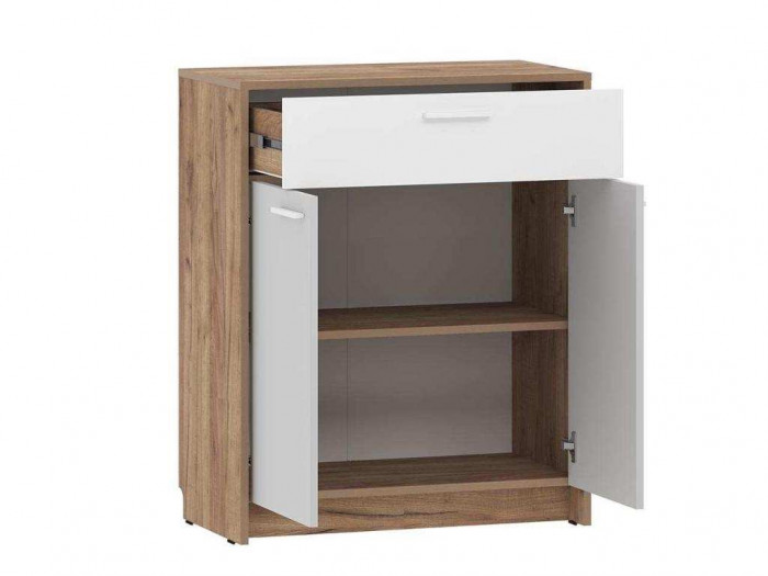 Прихожая Нортон 1 Дуб крафт табачный/белый/серый камень