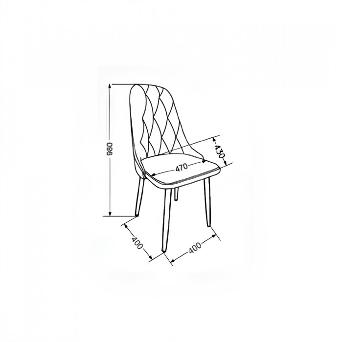 Стул "Граф" черный матовый Томми 22 черный