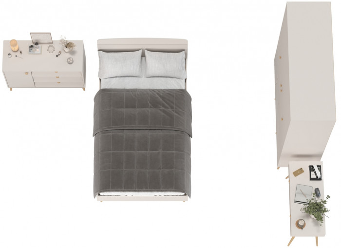 Афина Спальня 13-1200, кашемир серый