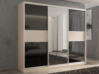 Шкаф-купе Кааппи 9 Дуб молочный 210х60х230 см