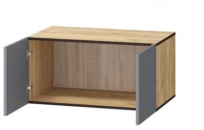 Шкаф Бастион 1000 с антресолью, Графит/Дуб крафт золотой