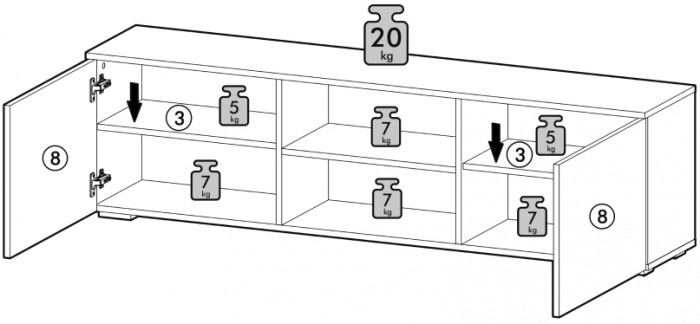 Тумба под ТВ Вирола ТБ01-1600