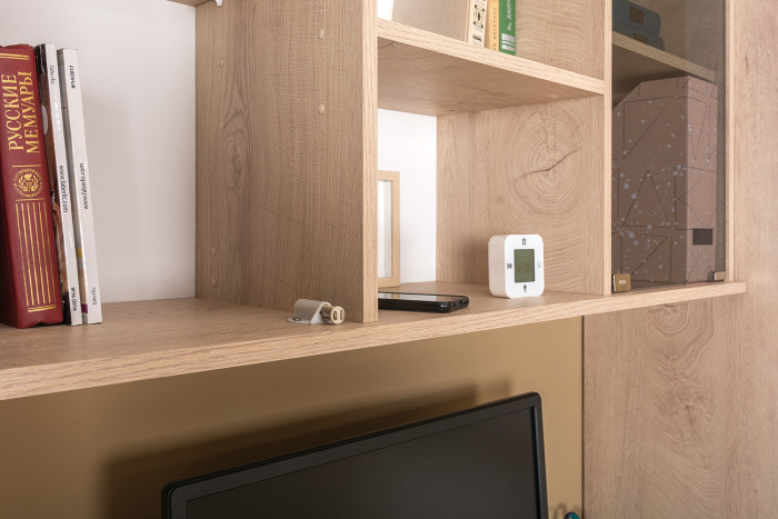 Бостон № 20, дуб эндгрейн элегантный/фасады МДФ милк рикамо софт