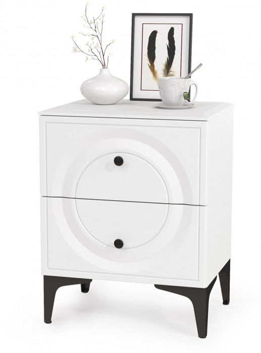 Валенсия Спальня № 33, цвет ЛДСП белый шагрень/МДФ белый шагрень, ортопед есть, сп. м. 1600х2000 мм., б/м