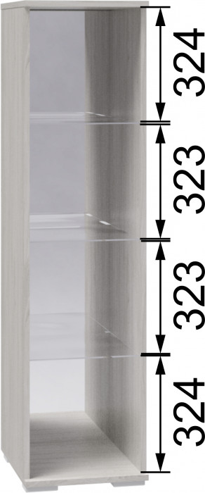 Ричард Пенал-витрина РШ-4 ясень анкор светлый