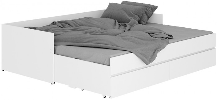 Кровать-трансформер с матрасом-трансформером Симпл КР-51, белый