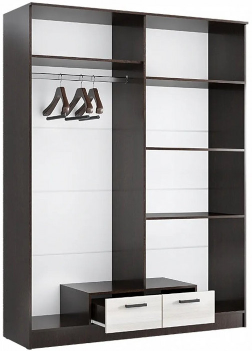 Адель Шкаф 1,6 + полки (Венге / лоредо)